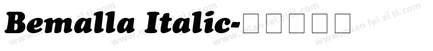 Bemalla Italic字体转换